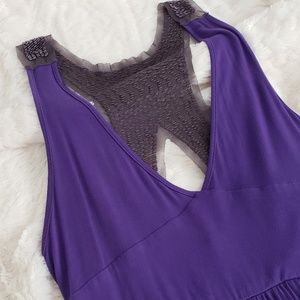 *SOLD* Purple Beaded-Back Dress